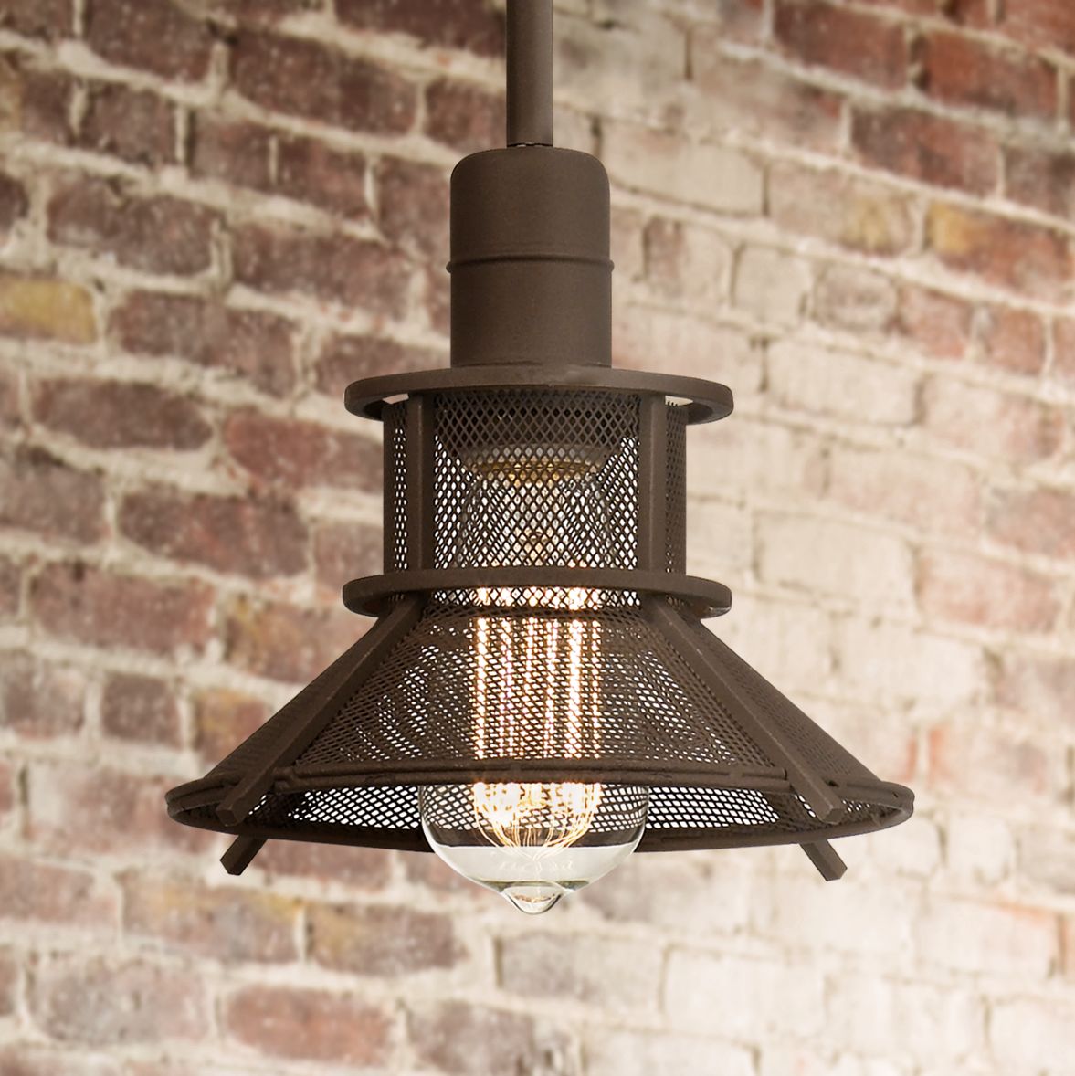 Glasgow Olde Bronze 8 1/2" Wide 1-Light LED Mini Pendant