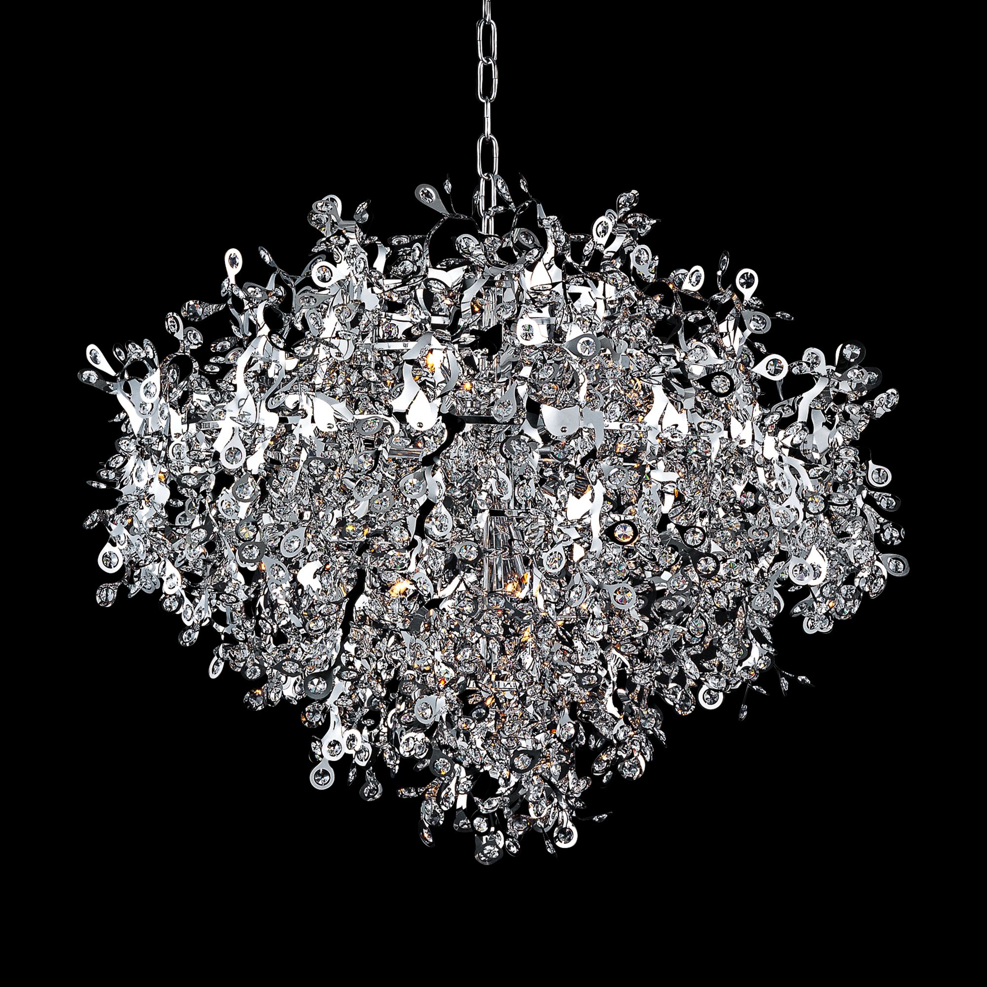 Maxim Comet 35" Wide Chrome and Crystal Chandelier