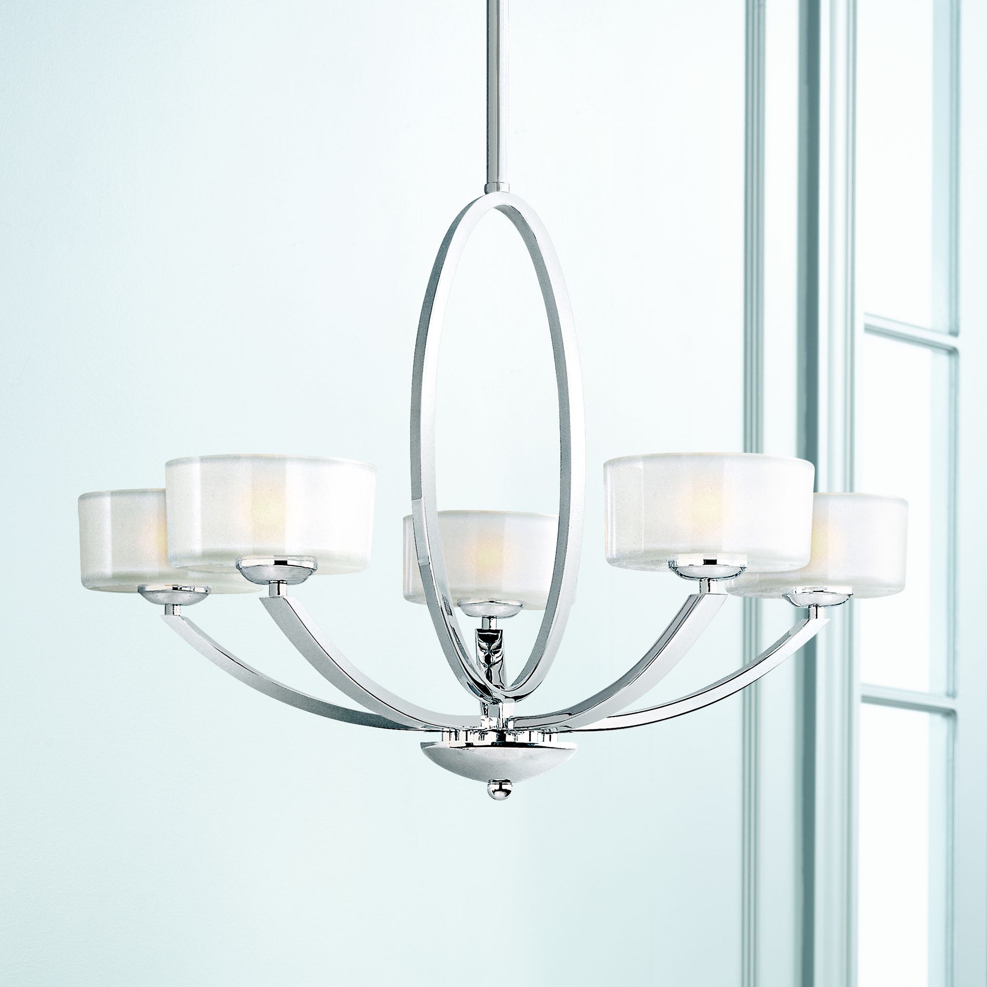 Maxim Elle 30" Wide Polished Chrome Chandelier