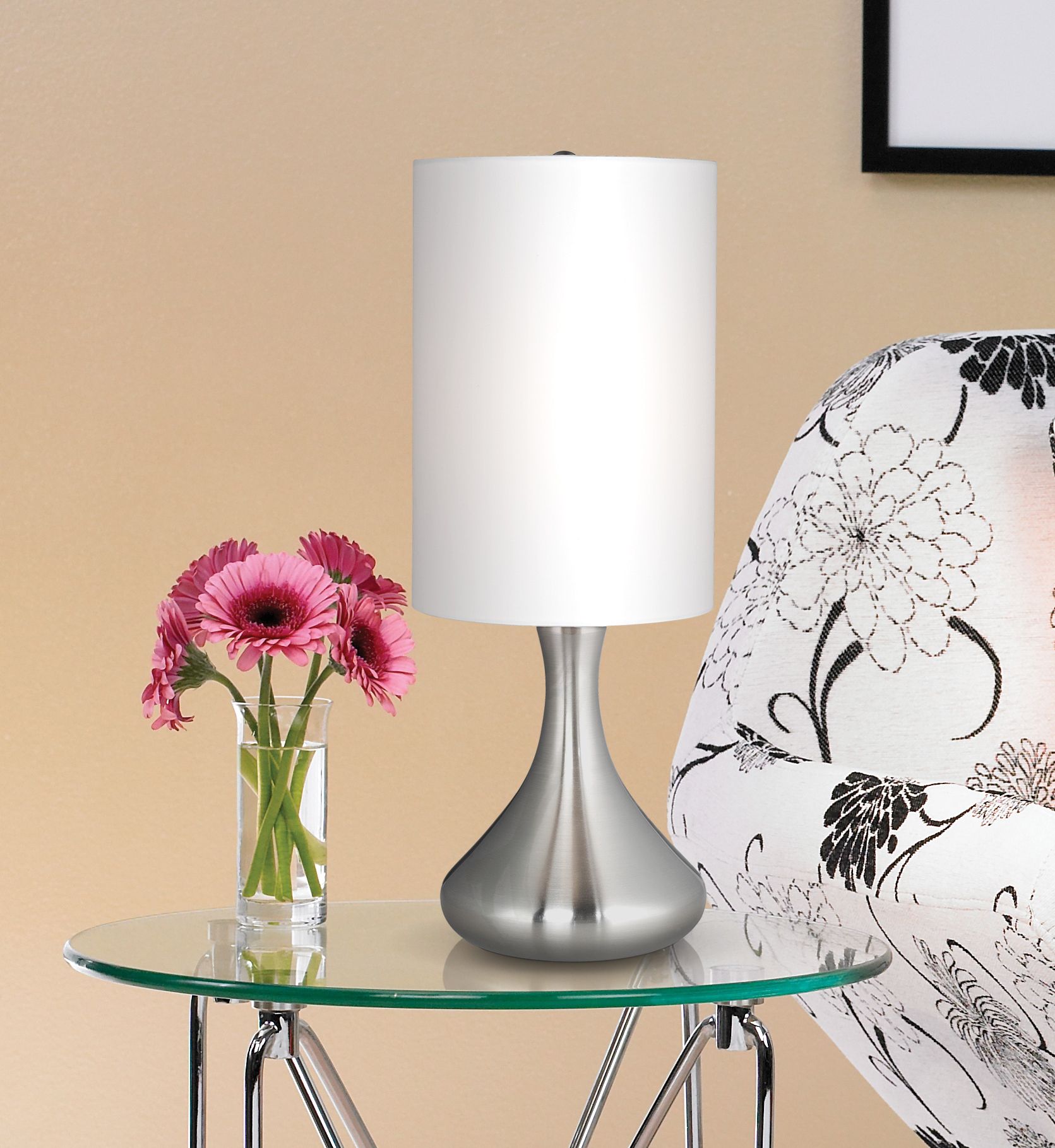 Brushed Nickel 17" High Mini Droplet Accent Table Lamp V4328 Lamps Plus