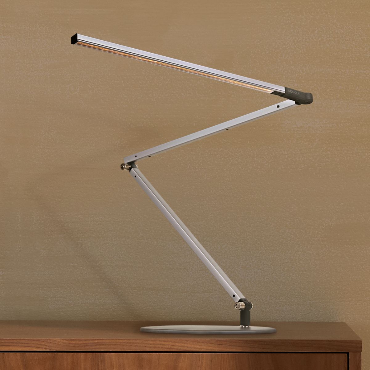 Gen 3 ZBar Daylight LED Silver Desk Lamp with Touch Dimmer V6895
