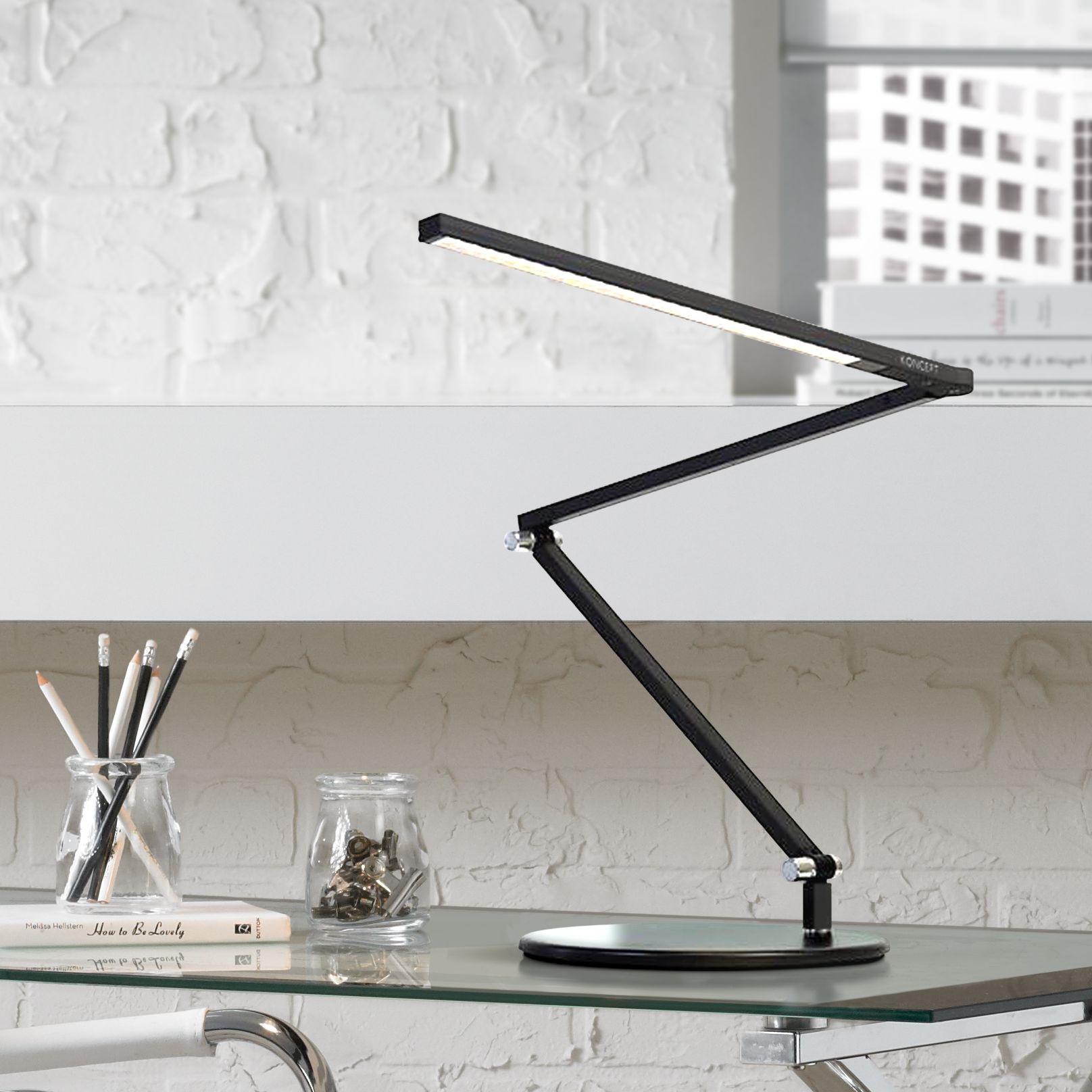 warm desk lamp