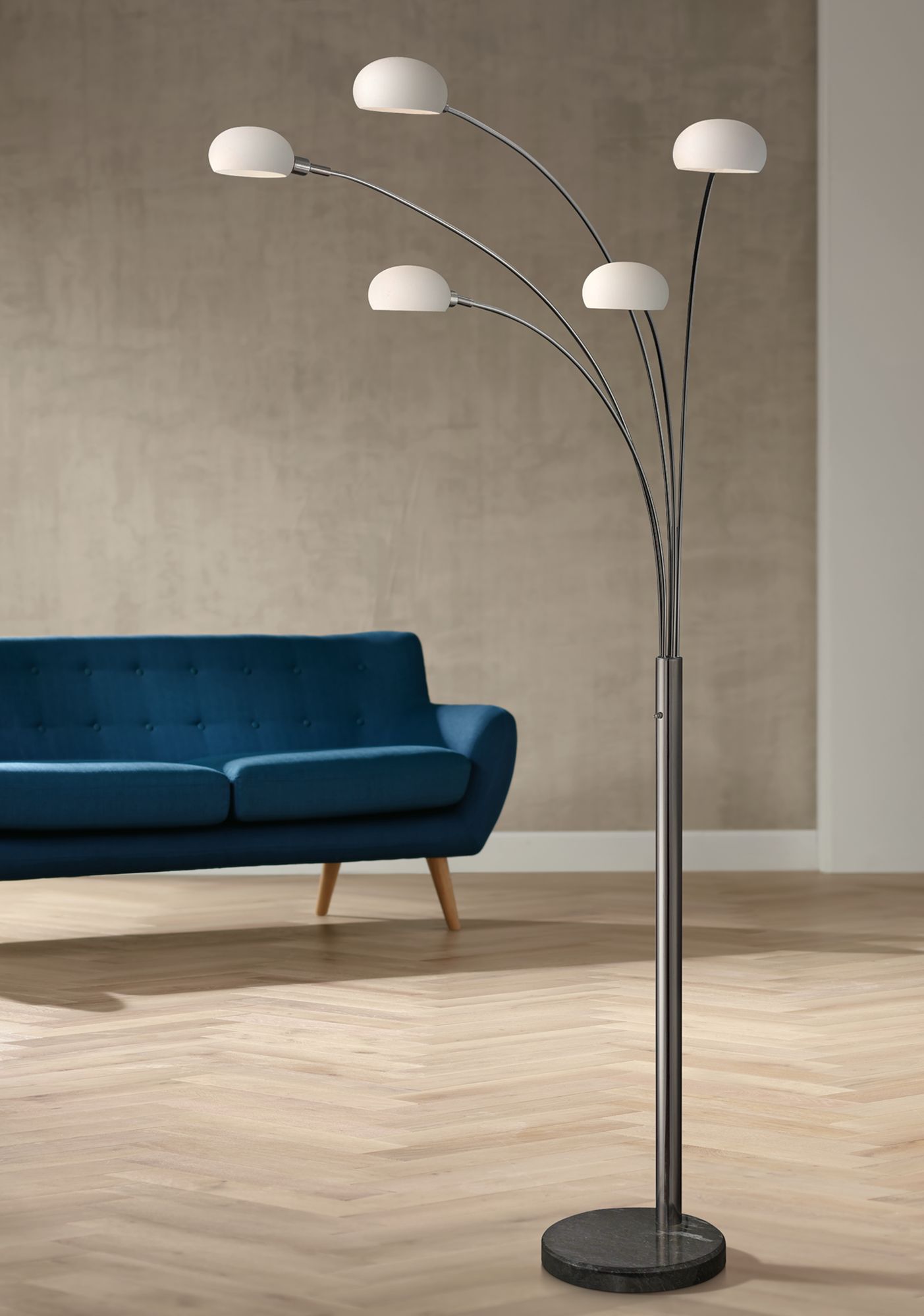 contemporary five 5 arm floor lamp