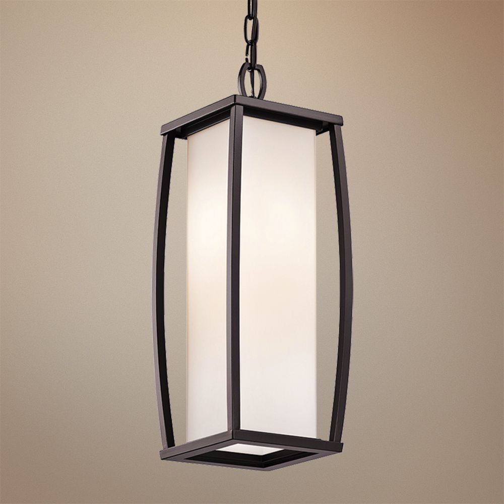 Kichler Bowen 20 1/4" High Bronze Outdoor Pendant Light