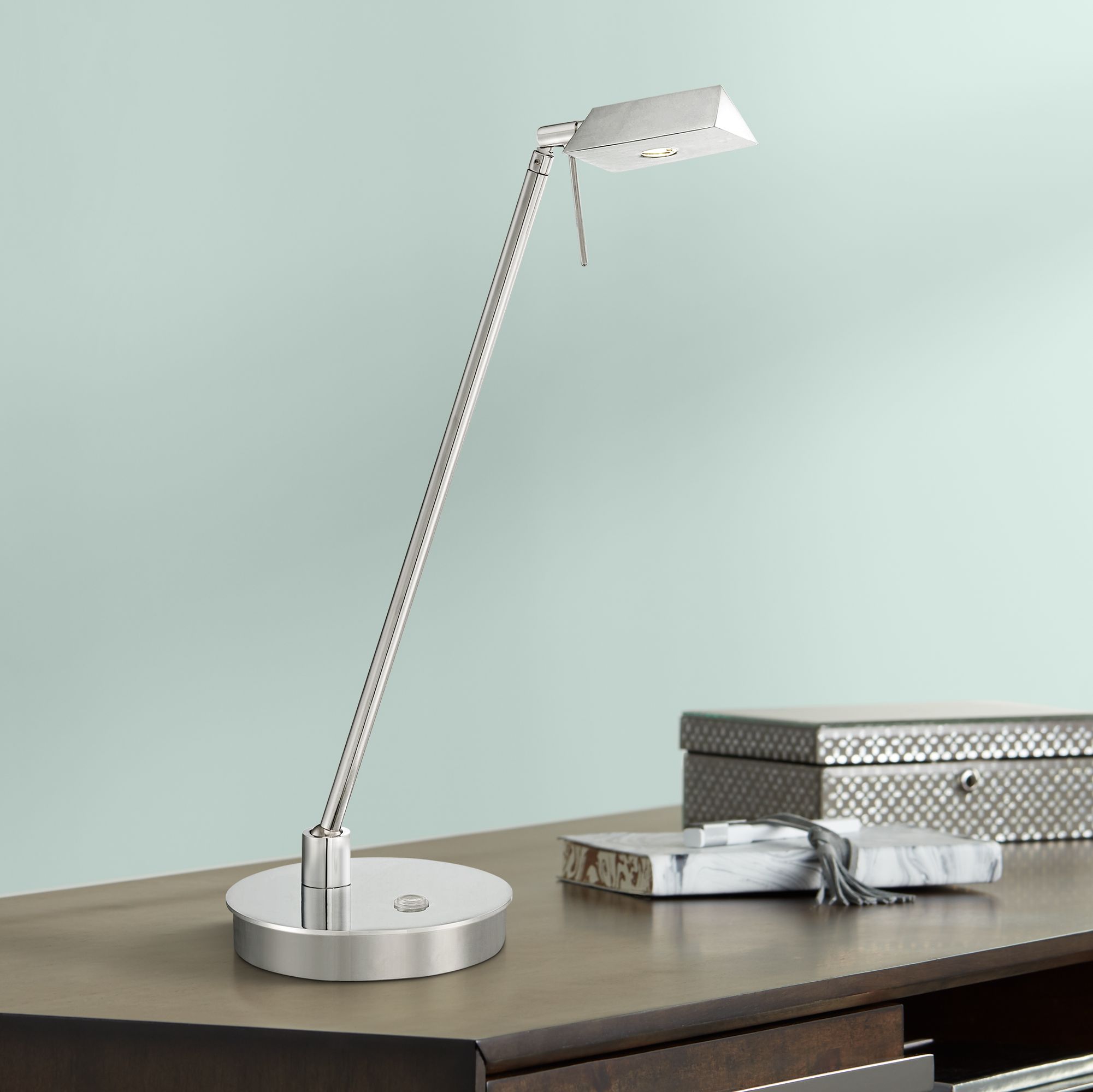 George Kovacs Chrome Tented LED Desk Lamp