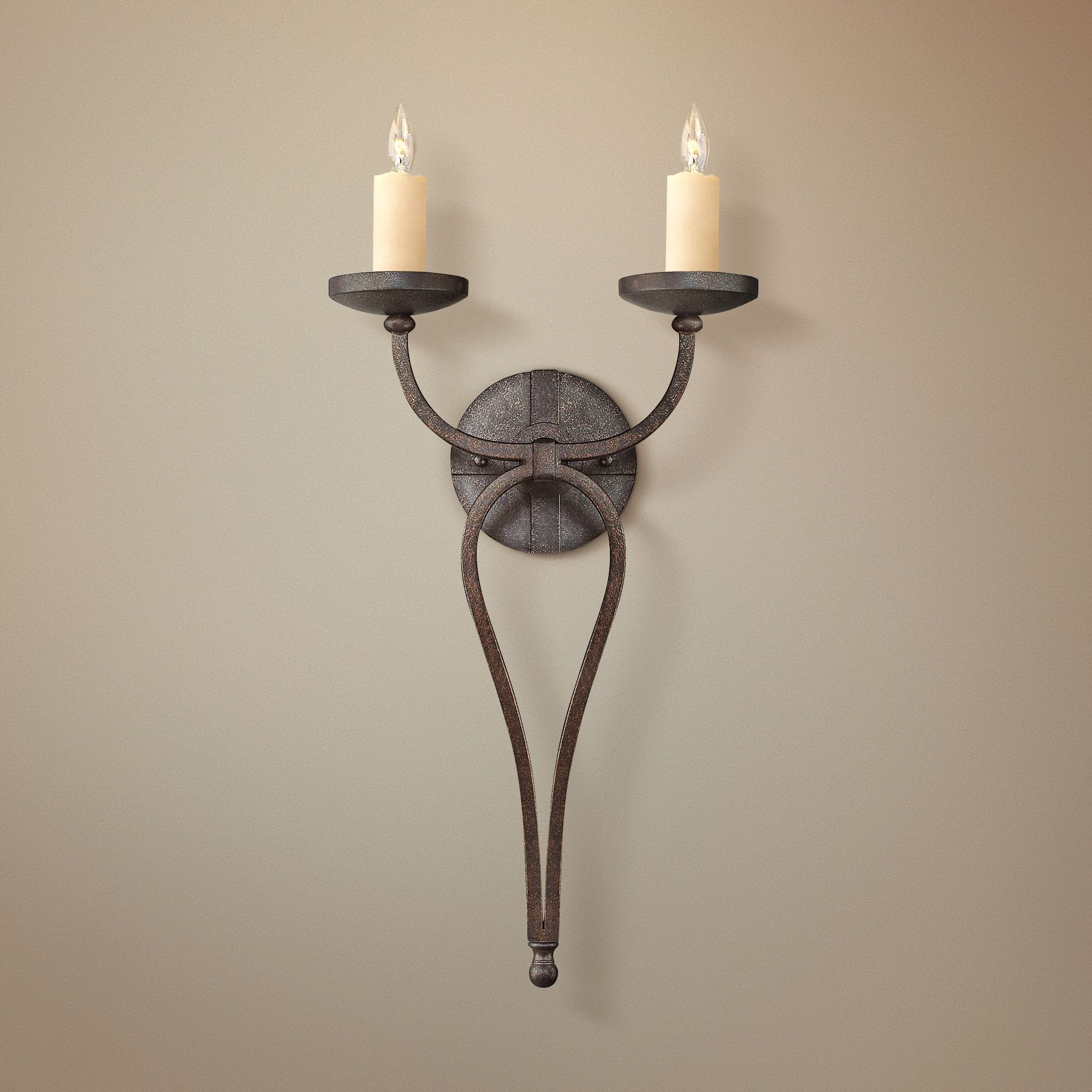 Elba Bronze 2-Light 24" High Savoy House Sconce