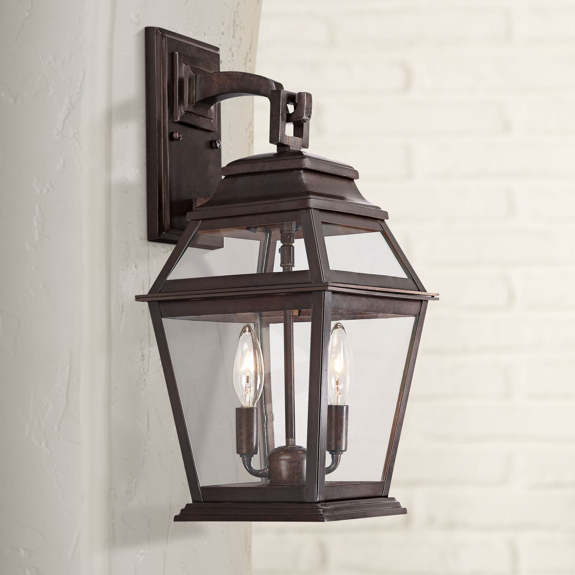 Crossroads Point 19 1/4" High Bronze Outdoor Wall Light