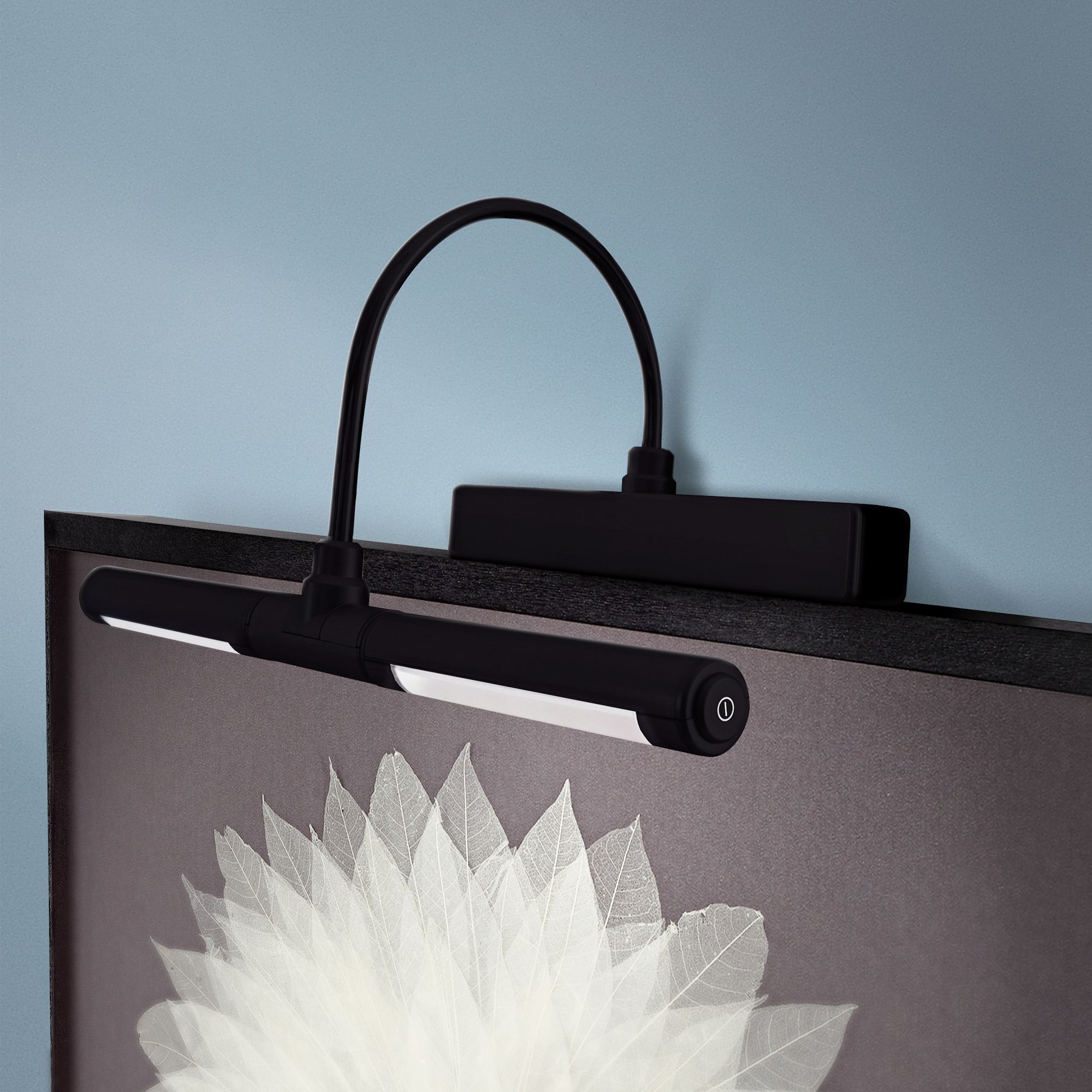 Black Battery Powered 13" Wide Picture Light with Remote