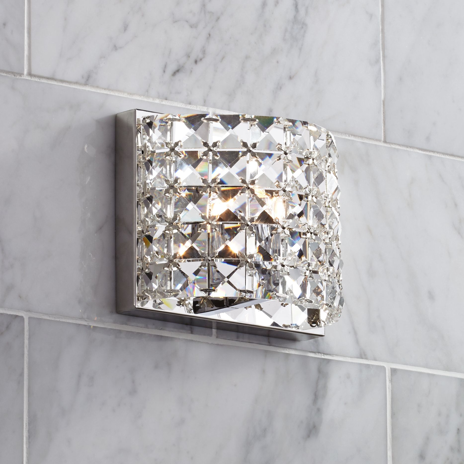Vienna Full Spectrum Cesenna 5" High Crystal Wall Sconce