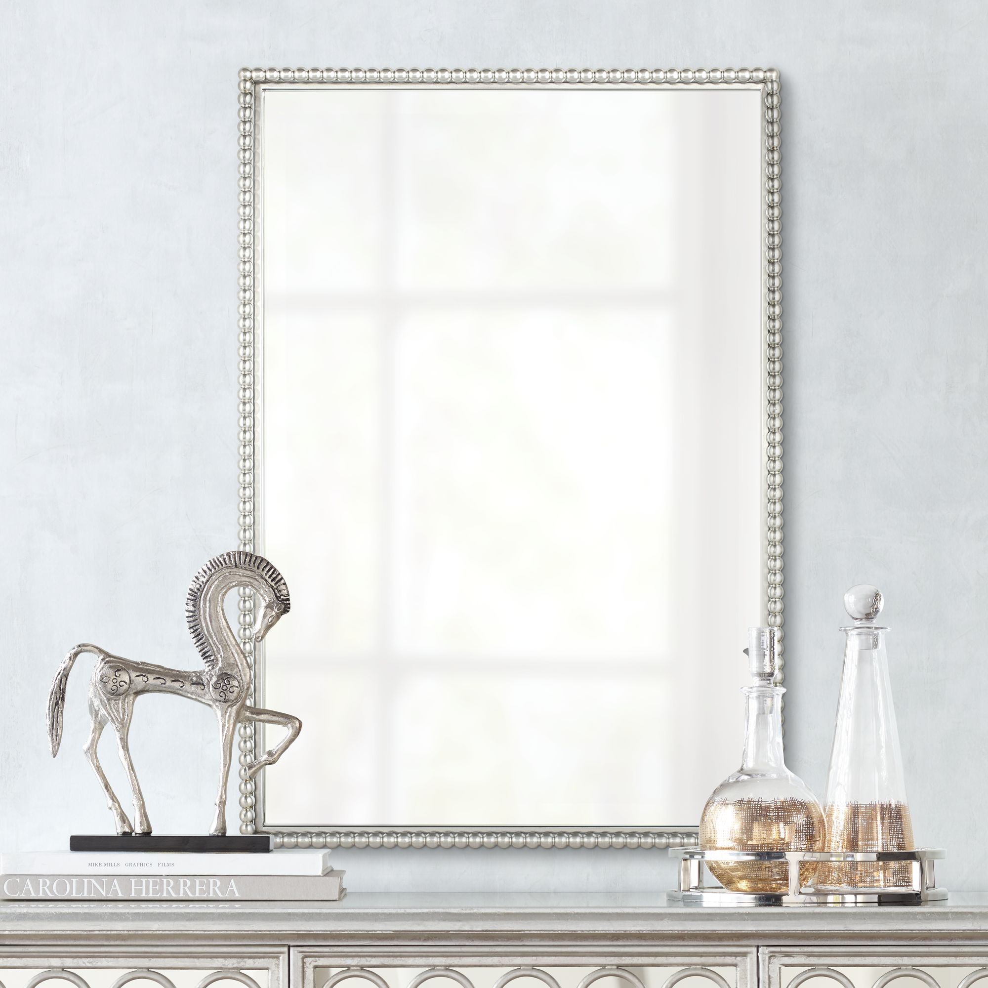 Uttermost Sherise Beaded 21" x 31" Rectangular Wall Mirror