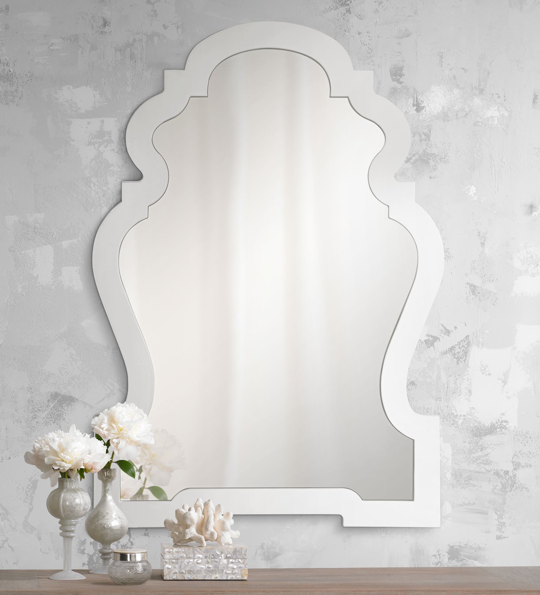 Cooper Classics Lawson White 26" x 38" Wall Mirror