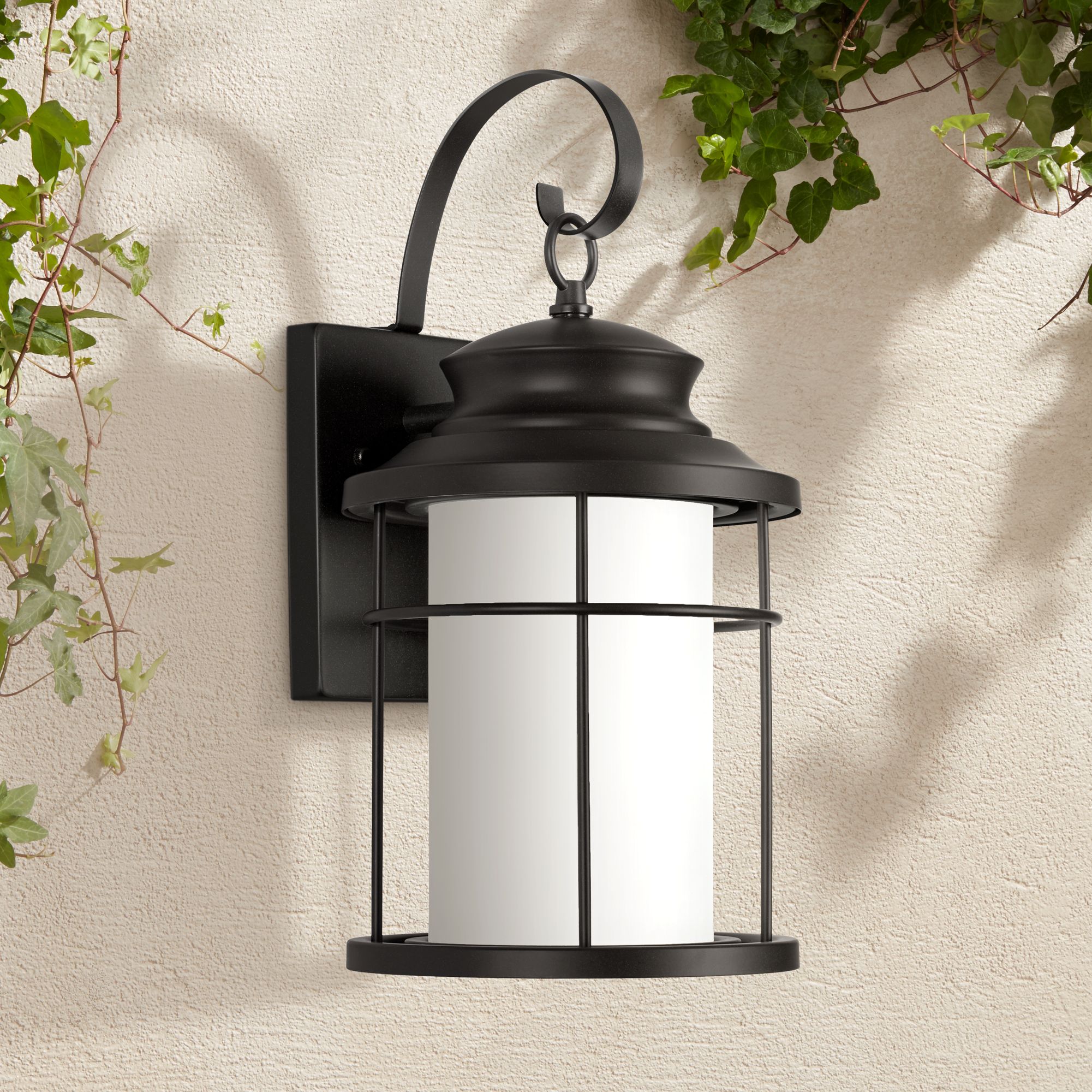 Warburton 16" High Black LED Outdoor Wall Light