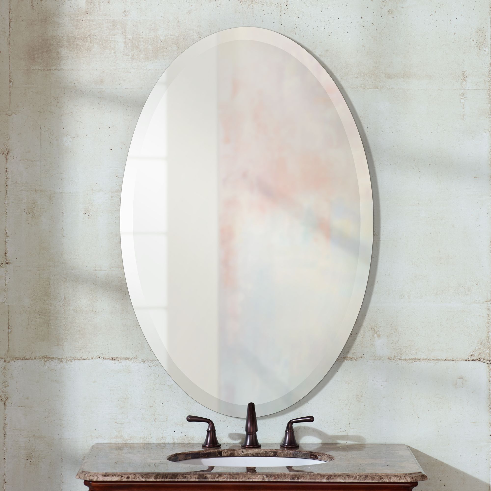 Feiss Infinity Oval 36" High Wall Mirror