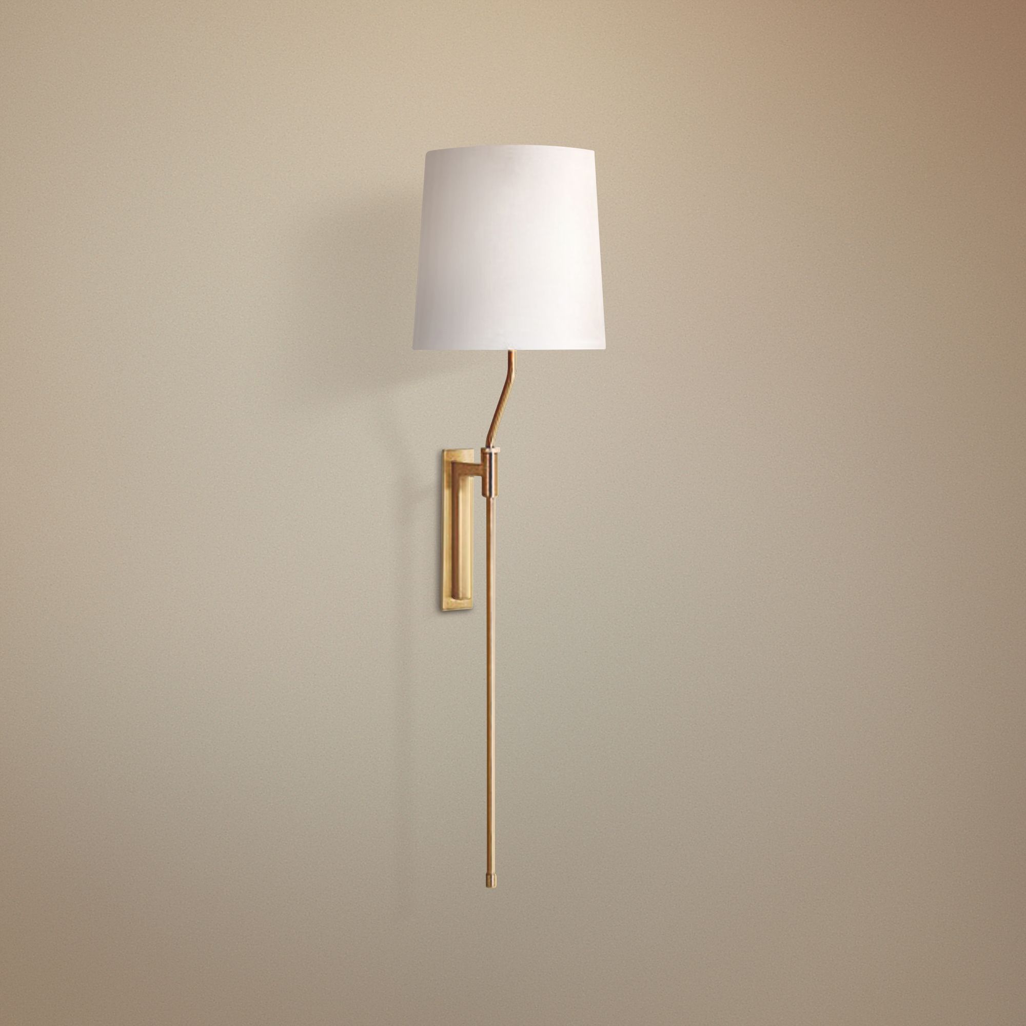 Sonneman Palo Satin Brass Adjustable Plug-In Wall Lamp