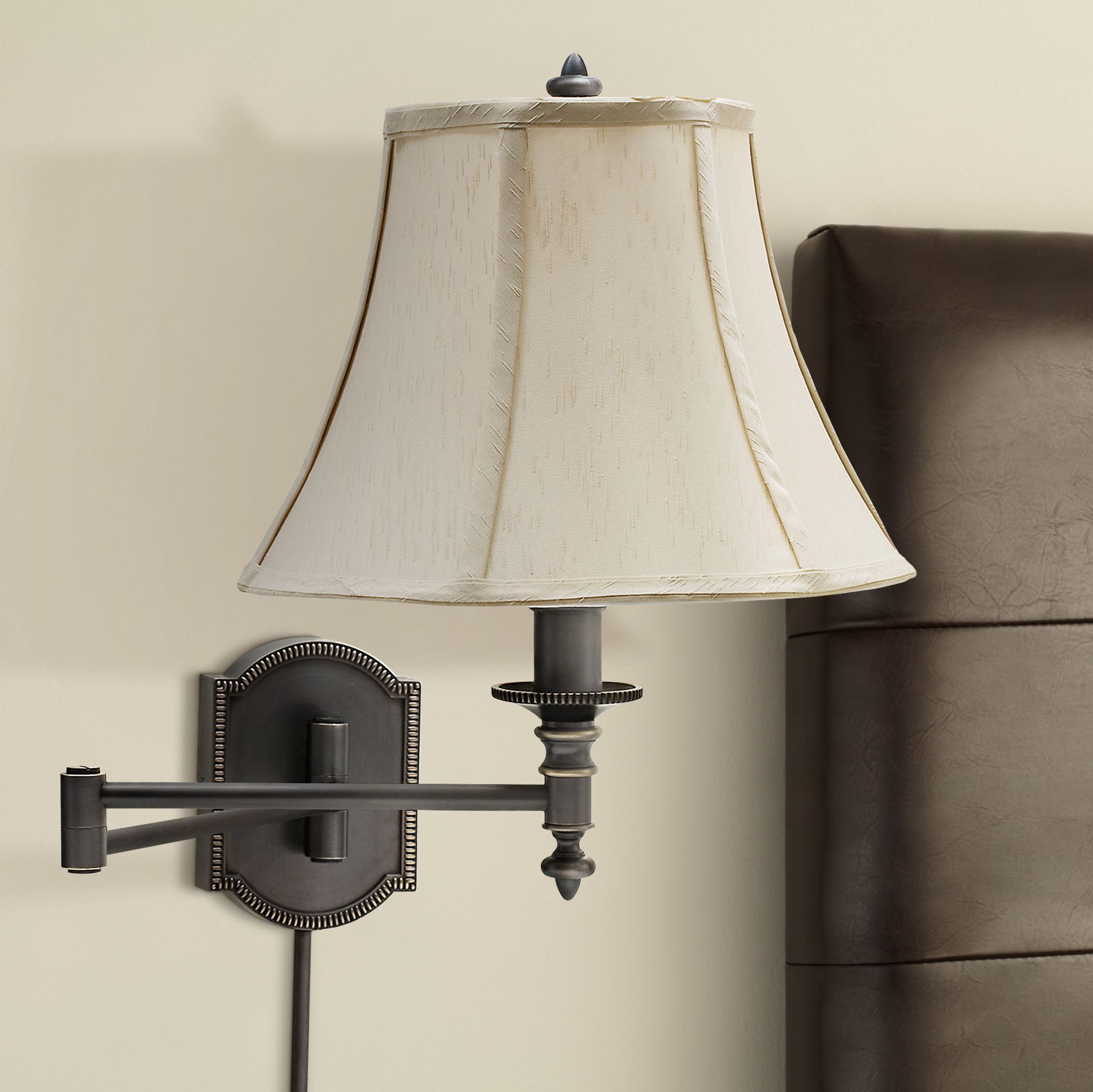 House of Troy Decorative Bronze Swing Arm Wall Lamp