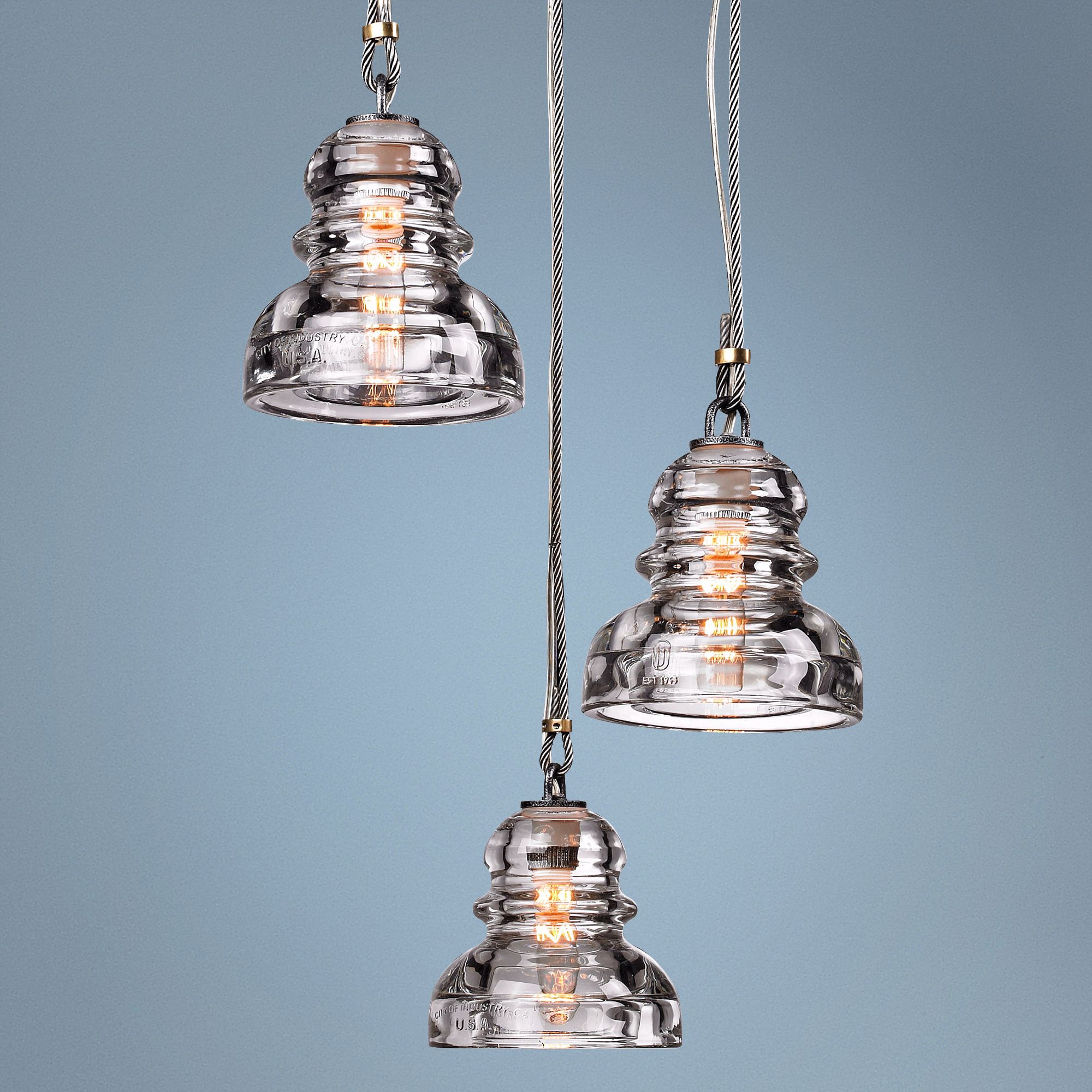 Menlo Park 3-Light 13 3/4" Wide Old Silver Pendant Light