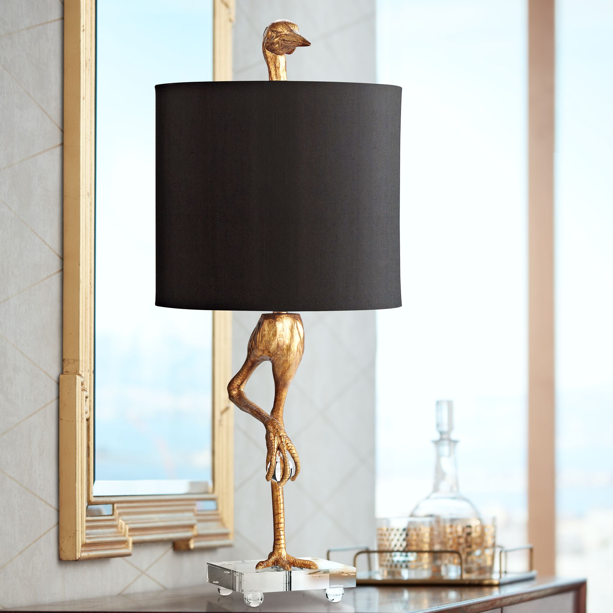 gold ibis table lamp