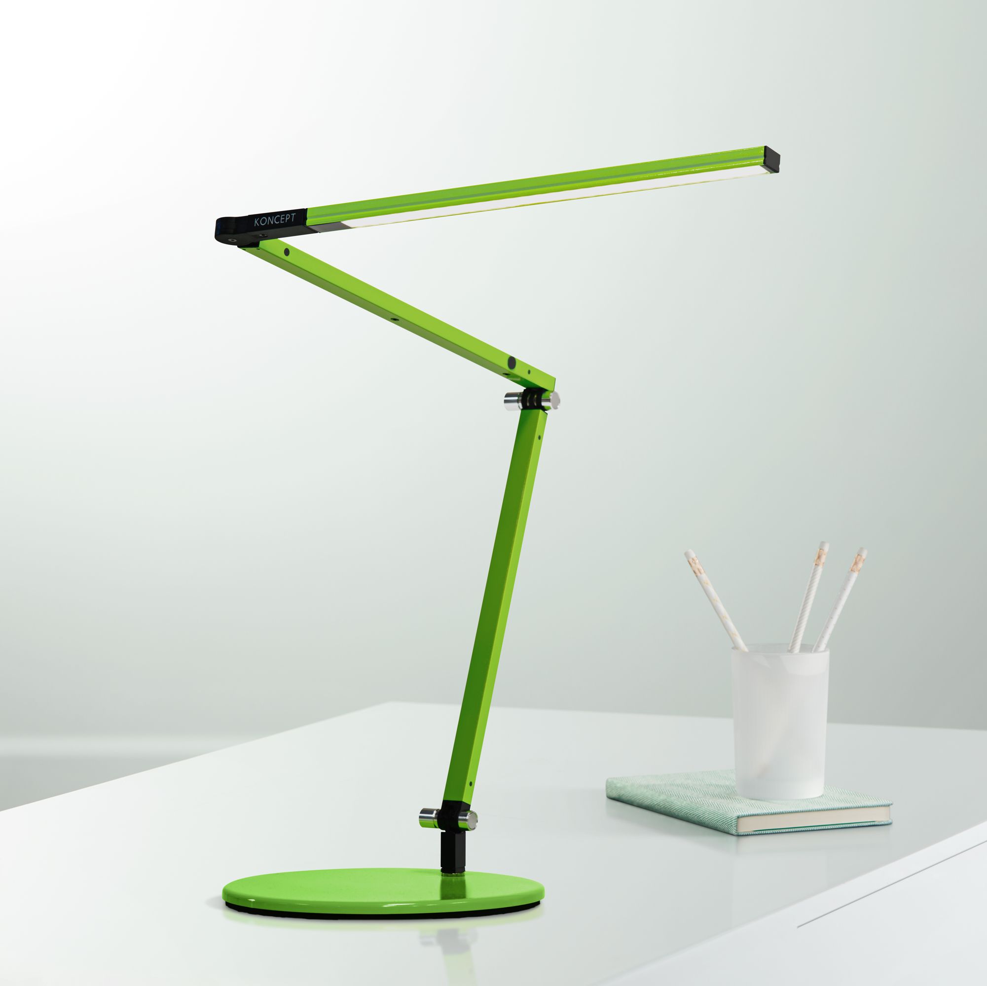 green desk lamp