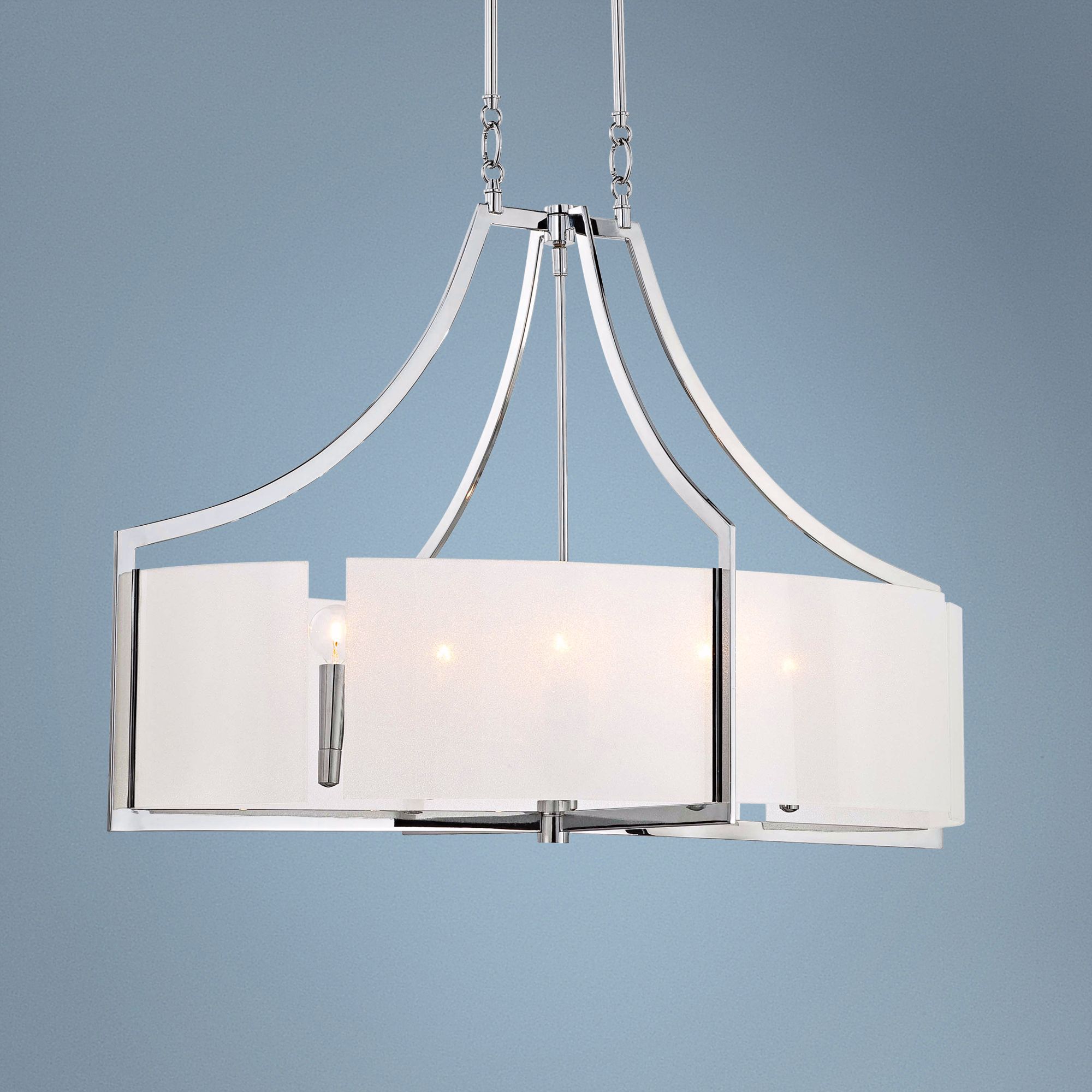 Clarte 36" Wide Iris Glass Chandelier