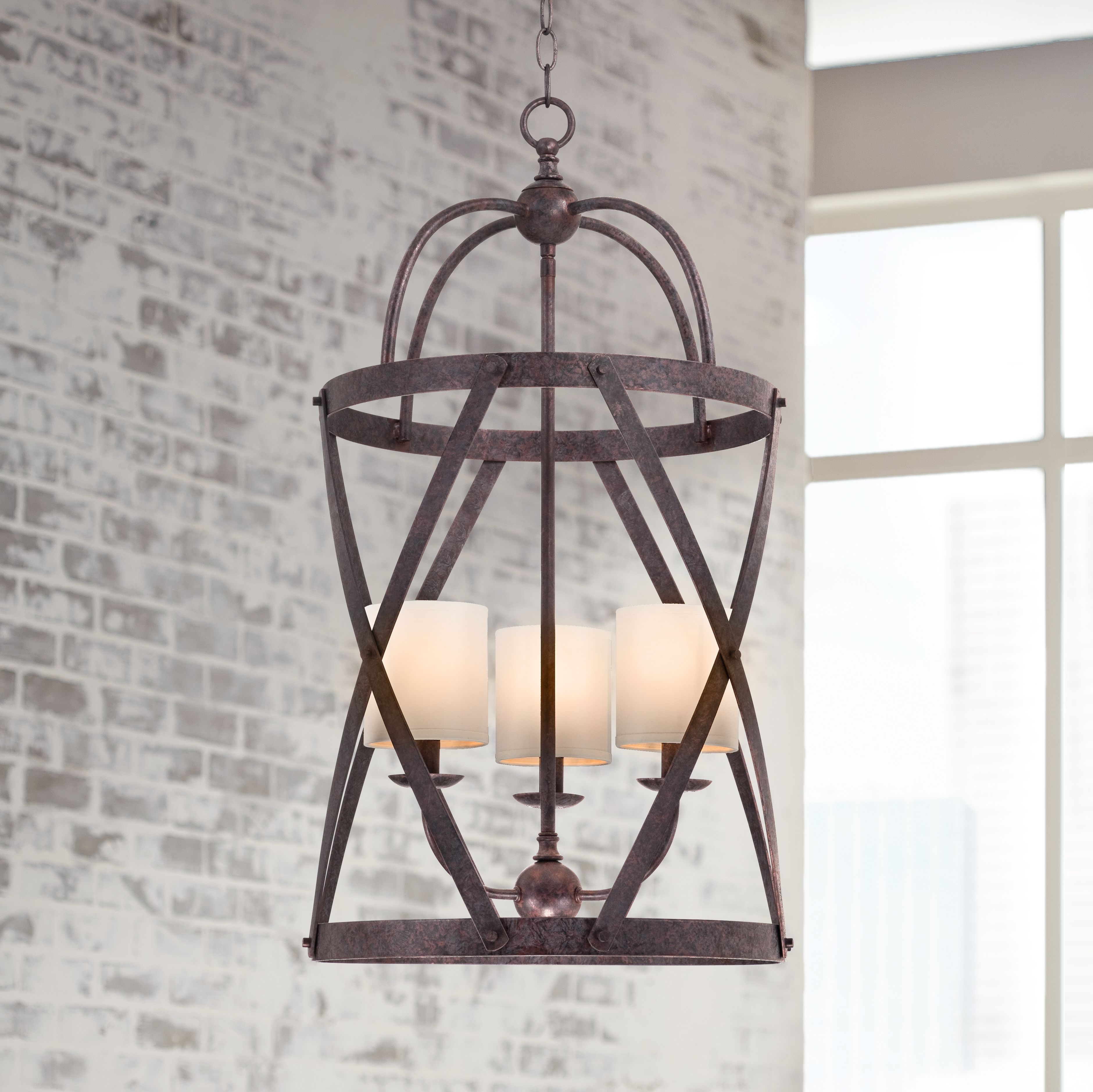 Alder 15 1/2" Wide 3-Light Bronze Pendant Light