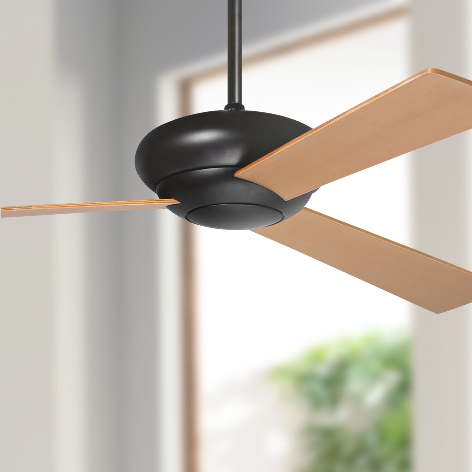 42" Period Arts Atlus Maple Blades Dark Bronze Ceiling Fan Y4567