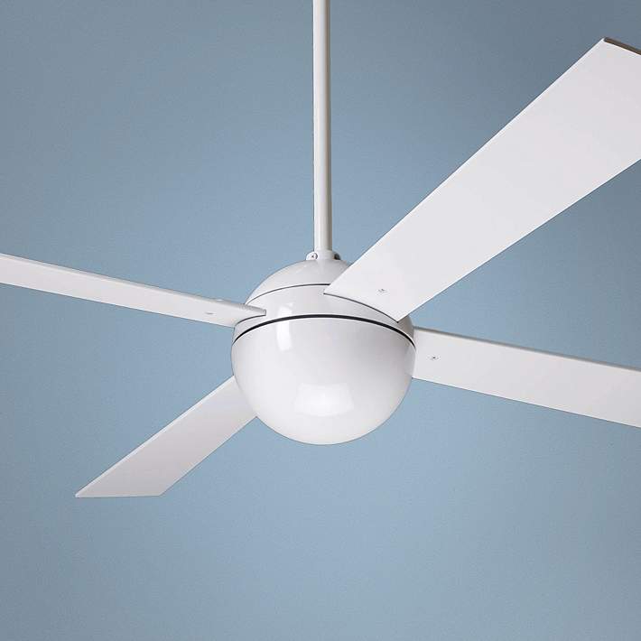 42 Modern Fan Ball Gloss White Ceiling Fan Y4613 Lamps Plus