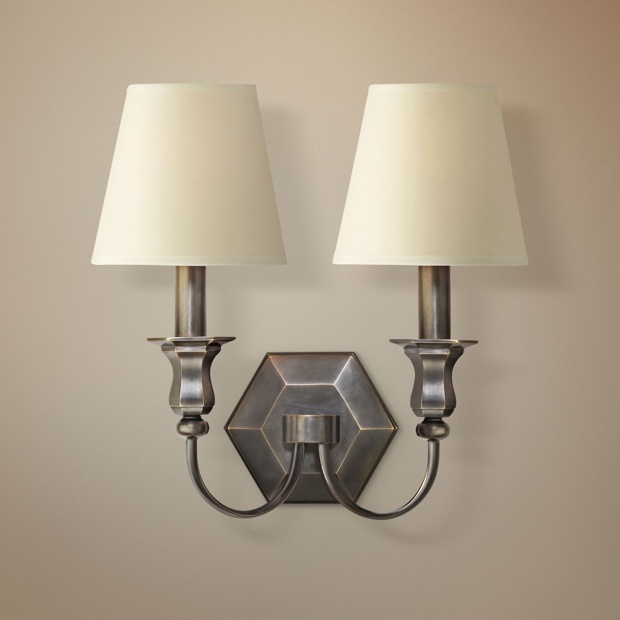 Charlotte 14" High 2-Light Old Bronze Wall Sconce