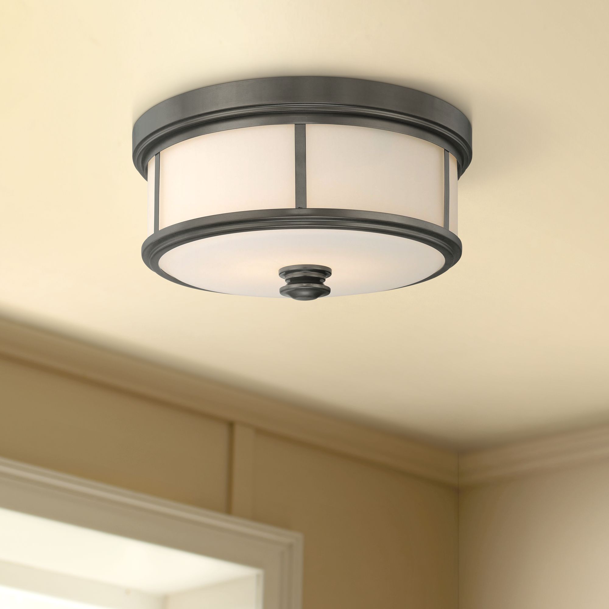 Minka Lavery Harvard Court 13 1 2 Wide Bronze Ceiling Light