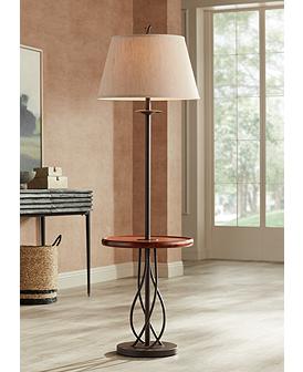 Floor Lamps With Tray Table Plus, End Table Floor Lamp Combination