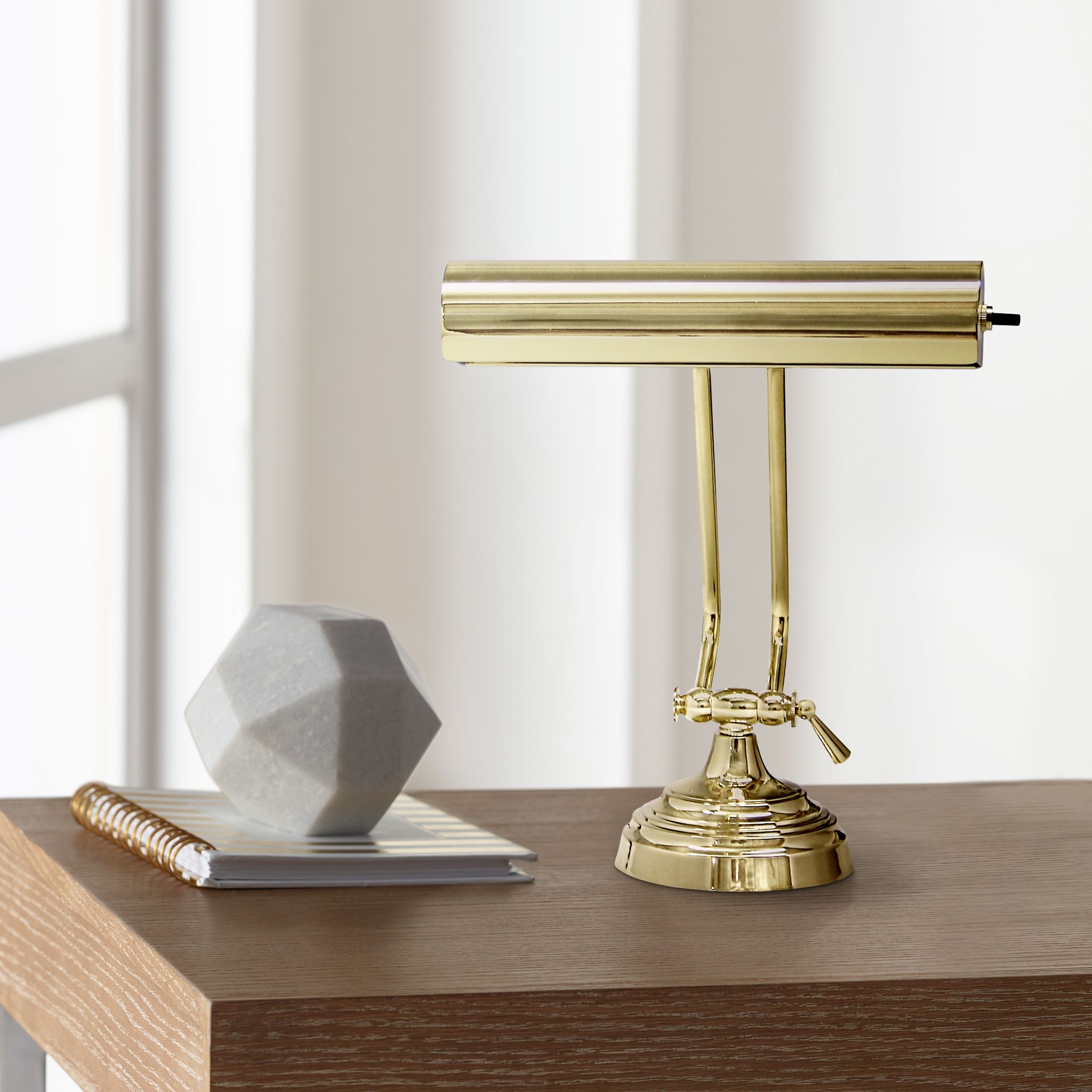 gold piano lamp