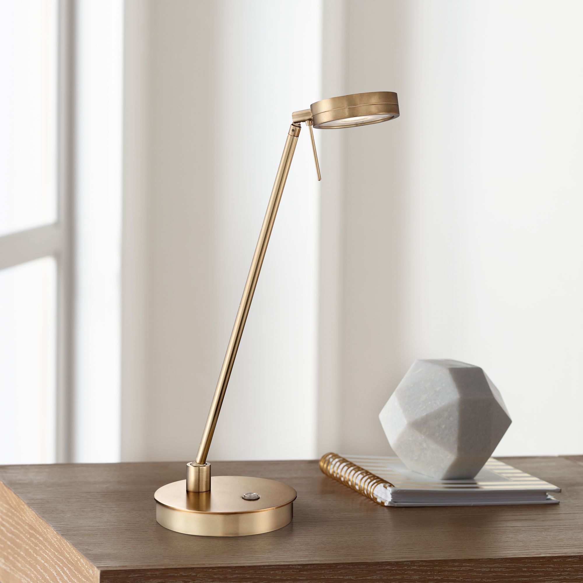 gold office lamp