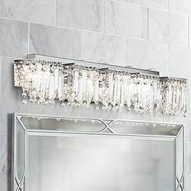 Crystal Bathroom Lighting Lamps Plus, Crystal Vanity Lights Bathroom