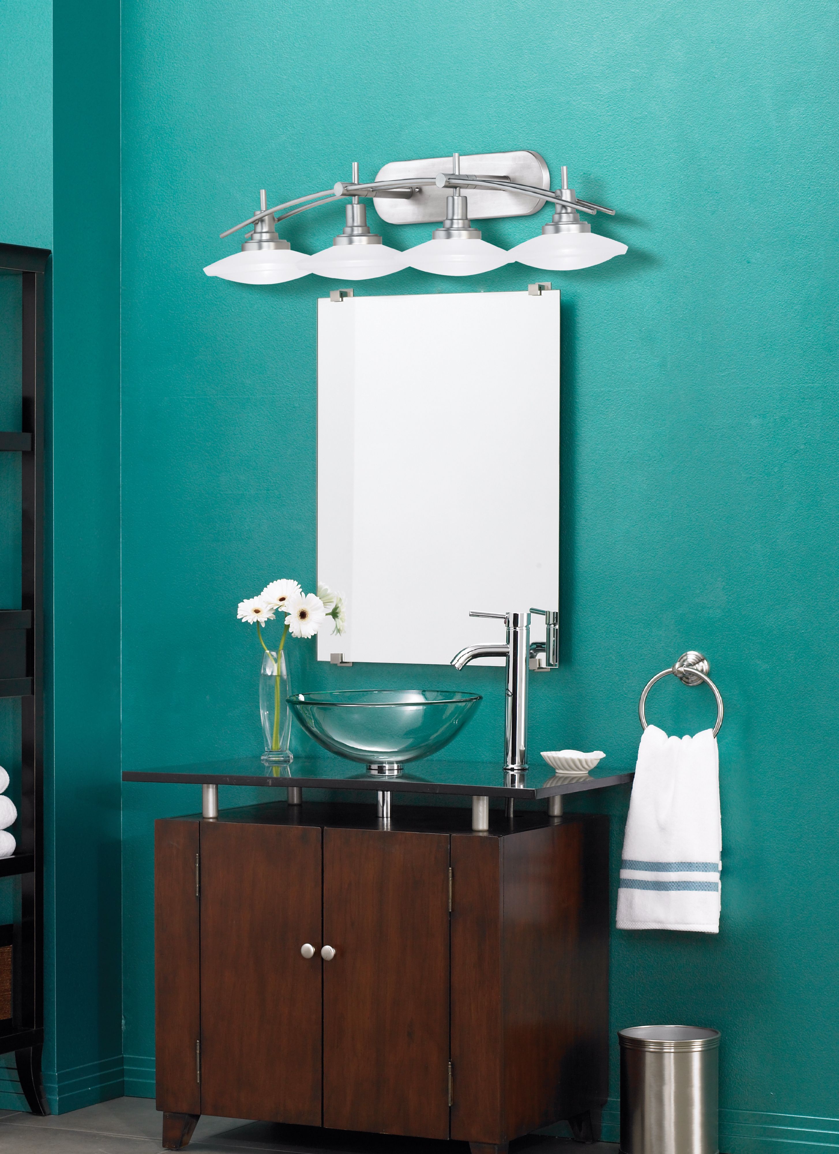 Structures Nickel 40 Wide Bathroom Light Fixture 01564 Lamps Plus