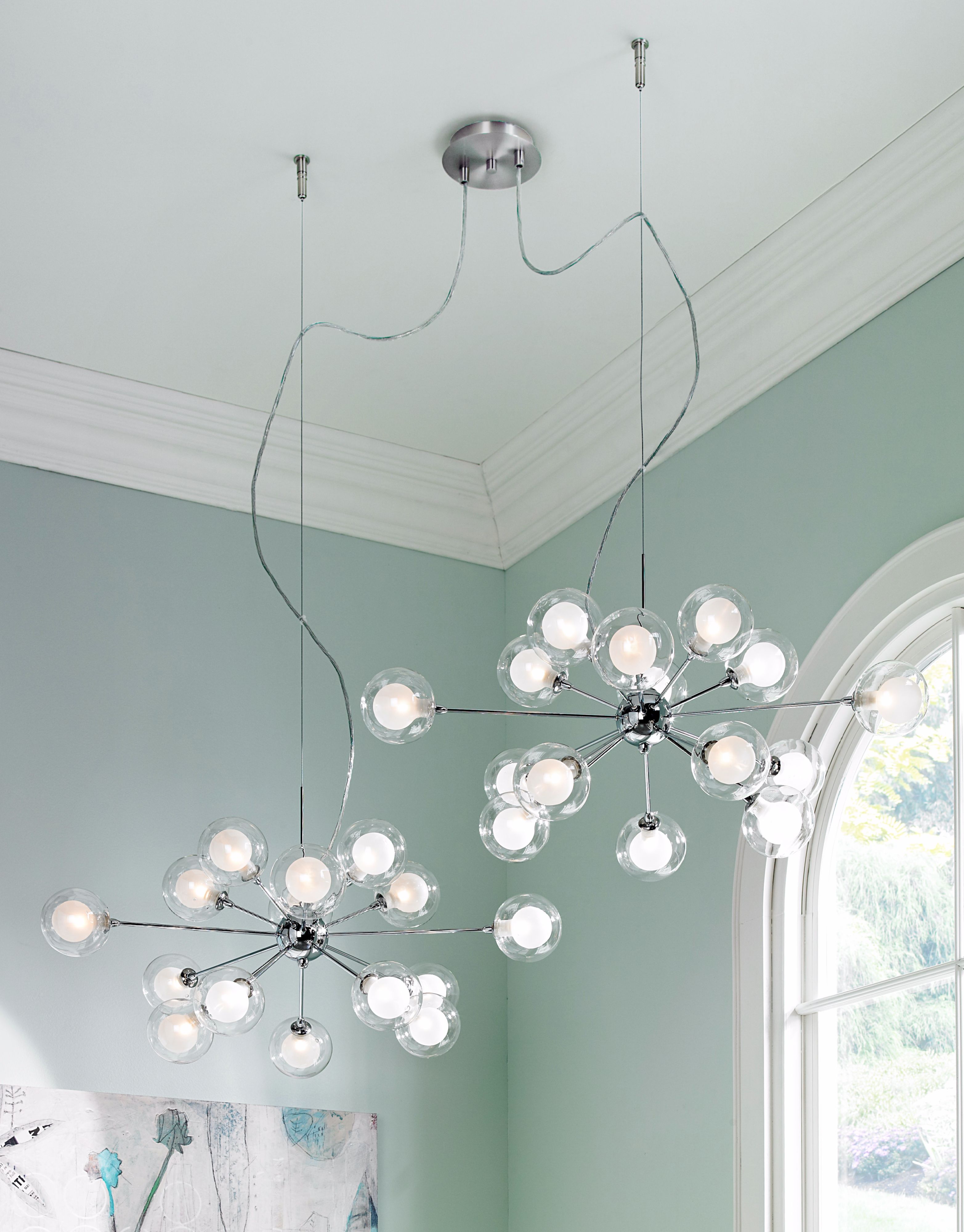 Possini Euro Design Spheres 30 Light Glass Pendant 17m01