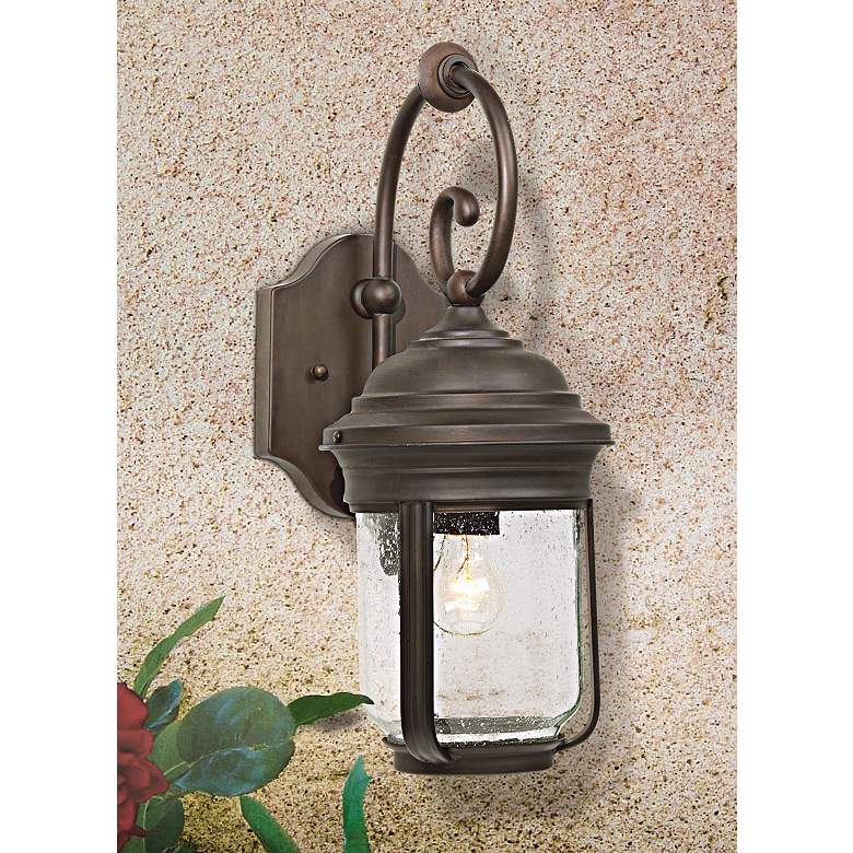 Amherst Collection 16 3/4&quot; High Outdoor Lamp in scene