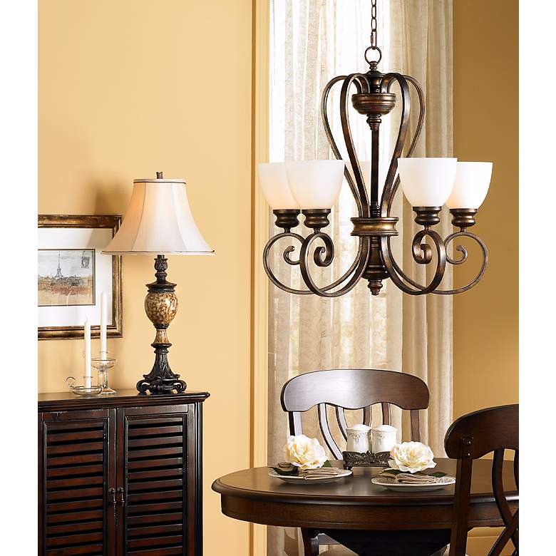 Image 4 Kathy Ireland&#39;s Westminster Faux Marble Urn Table Lamp in scene