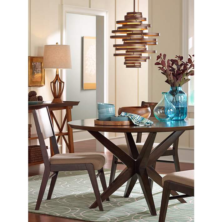 St Claire Mid Century Modern Table, Modern Wood Table Lights