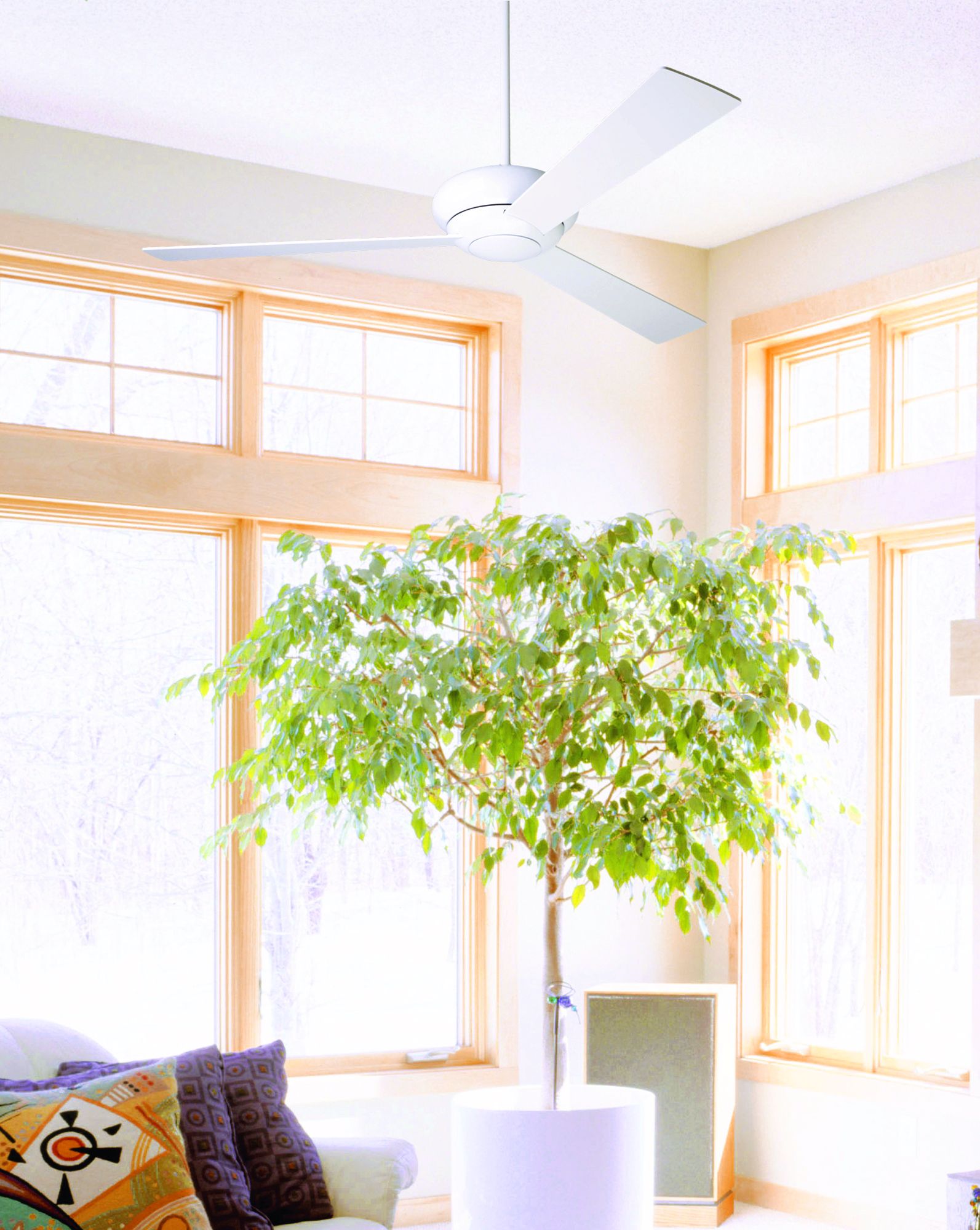 Keep A Sunroom Feeling Cool And Fresh With A Modern Ceiling
