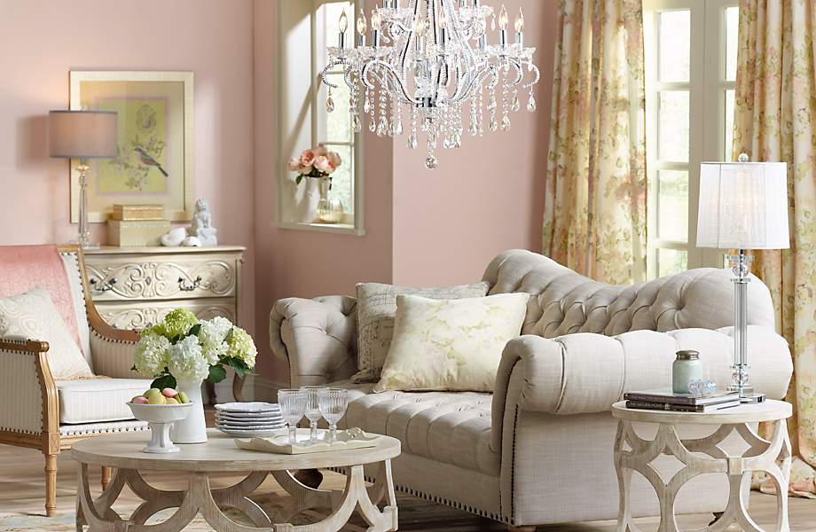 Make A Glittering Crystal Chandelier, Crystal Chandeliers In Living Room