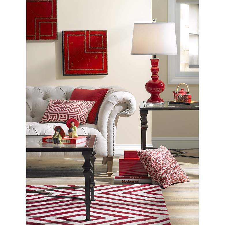 Image 1 Ribbon Red Apothecary Table Lamp in scene