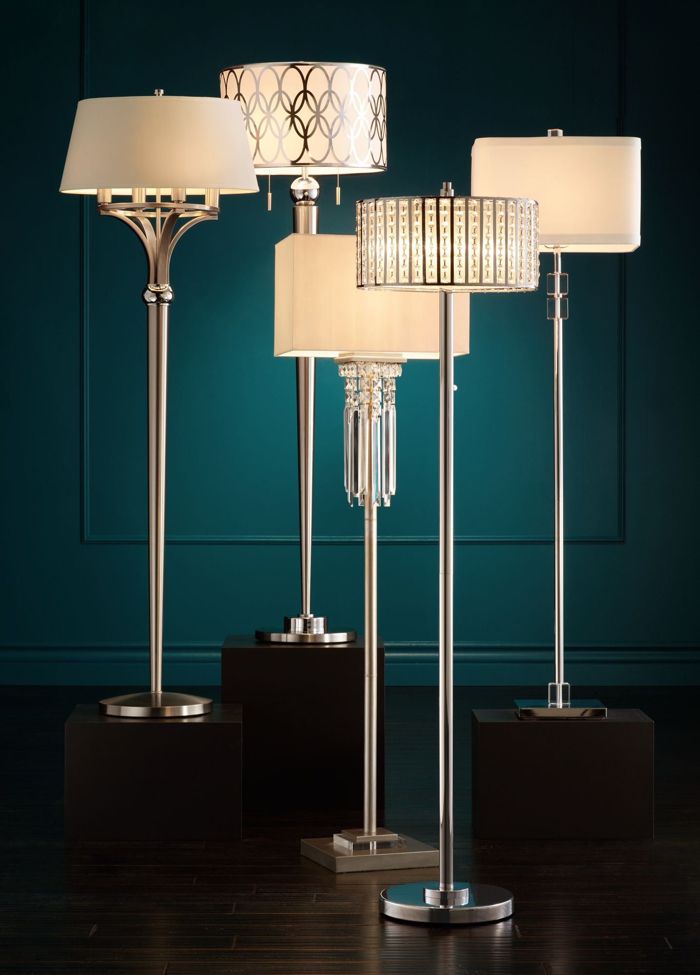 Possini Euro Spyra Brushed Nickel Metal Floor Lamp 8J232 Lamps Plus