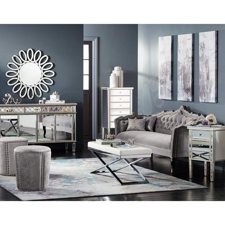 Surya Aberdine 5&#39;2&quot;x7&#39;6&quot; Teal Blue and Gray Area Rug in scene