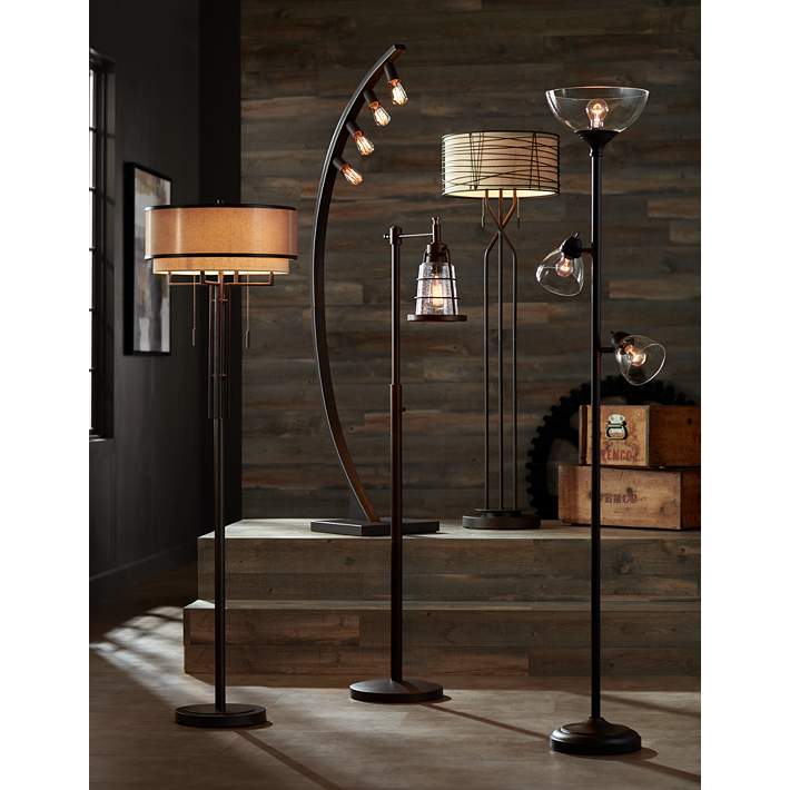 Riley Bronze 3 Light Tree Torchiere, Floor Lamps That Look Like Trees