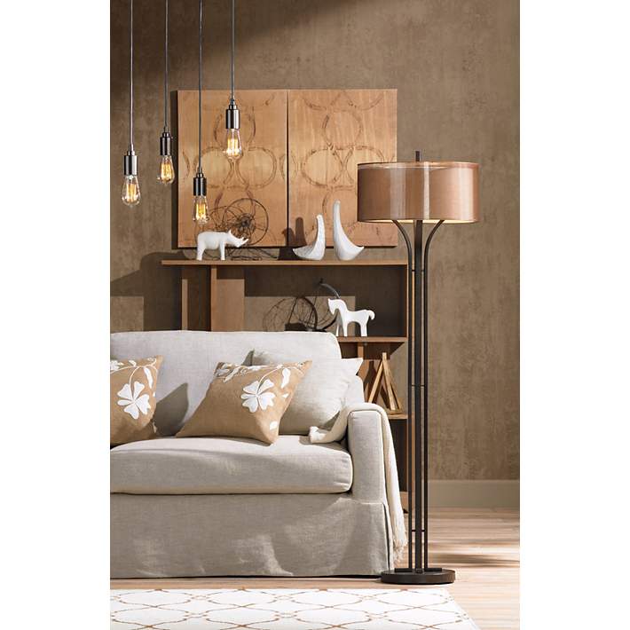 Tristan Modern Bronze Floor Lamp, Modern Bronze Floor Lamp