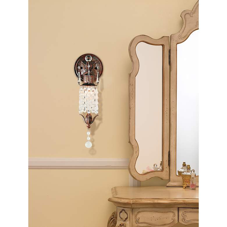 Maison de Ville Collection 14&quot; High Crystal Wall Sconce in scene