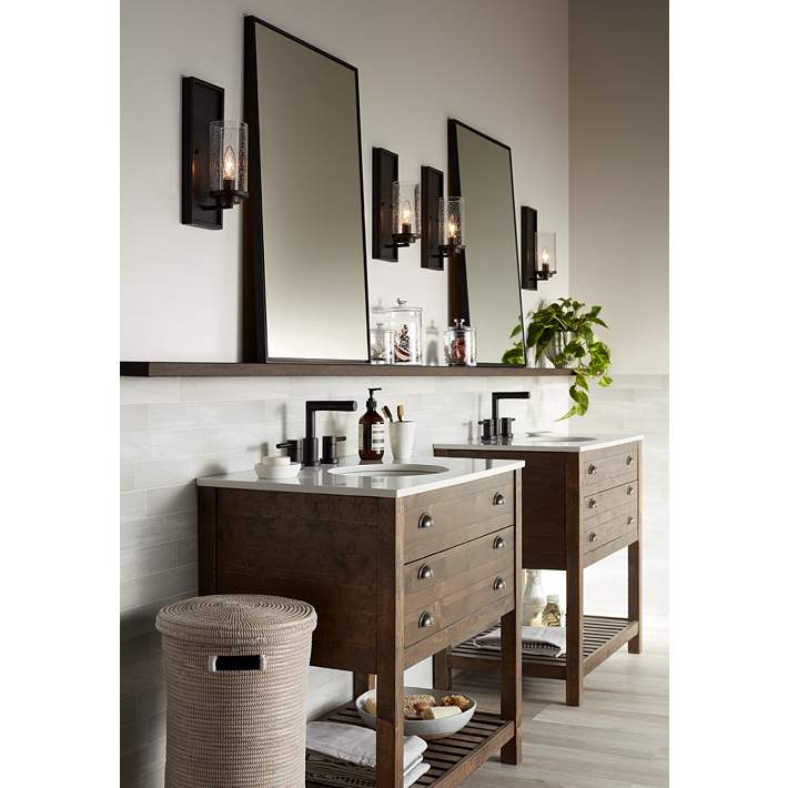 Uttermost Andrew Black 24 X 36 Wall, 48 X 36 Inch Wide Bathroom Mirror
