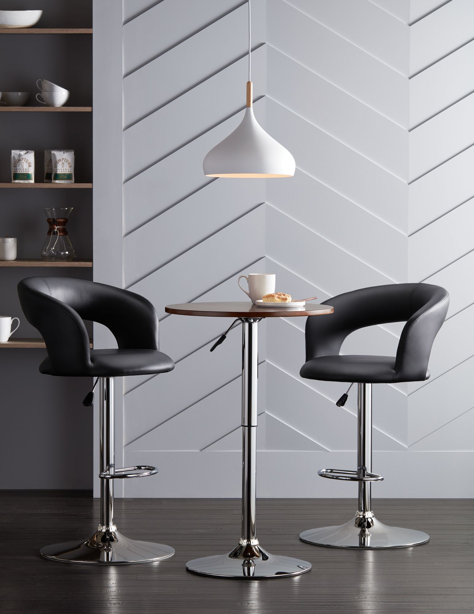 Groove Black Faux Leather Swivel Bar Stools Set of 2 62T22 Lamps Plus