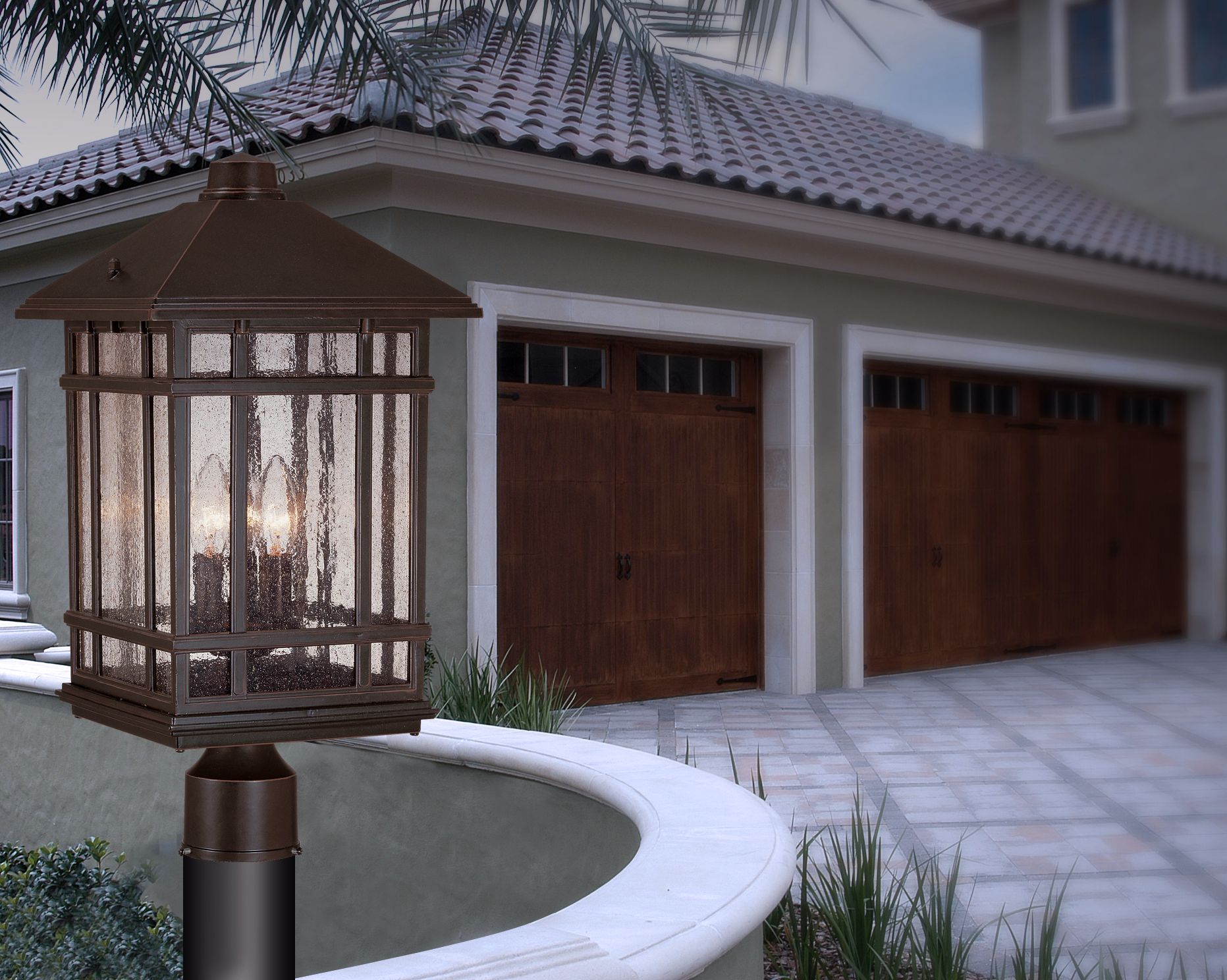 J du J Sierra Craftsman 18"H Bronze Outdoor Post Mount Light 26058