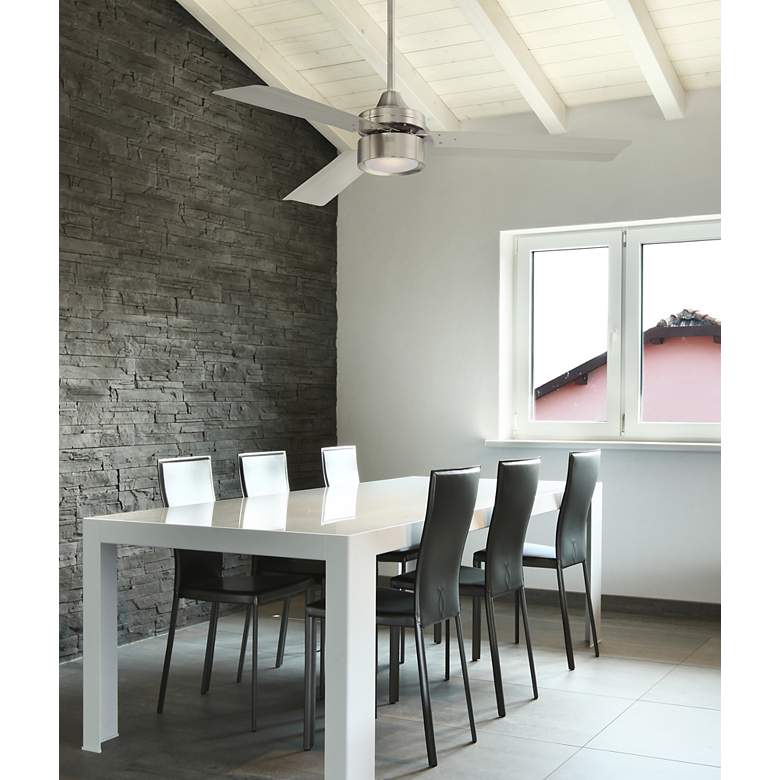 52&quot; Casa Arcus&#8482; Brushed Nickel LED Modern Ceiling Fan in scene