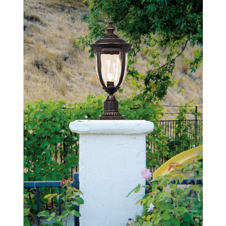 Bellagio Collection 21&quot; High Bronze Outdoor Post Light in scene